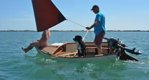 Bretonisches Ruderboot Morgat 320 Gazelle des Sables